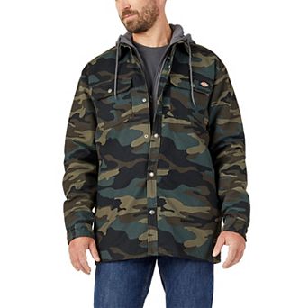 Men's Dickies Hydroshield Fleece Hooded Duck Shirt Jacket