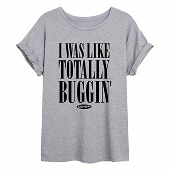 Juniors' Clueless Buggin Oversized Graphic Tee