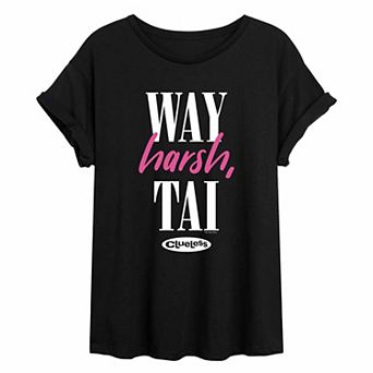 Juniors' Clueless Harsh Tai Oversized Tee