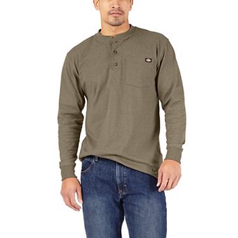 Men's Dickies Heavyweight Heathered Henley
