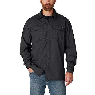 Dickies Flex Ripstop Long Sleeve Shirt, Men's Military Green