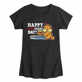 Girls 7-16 Garfield Happy Lovesagna Day Graphic Tee