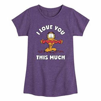 Girls 7-16 Garfield I Love You This Much Graphic Tee