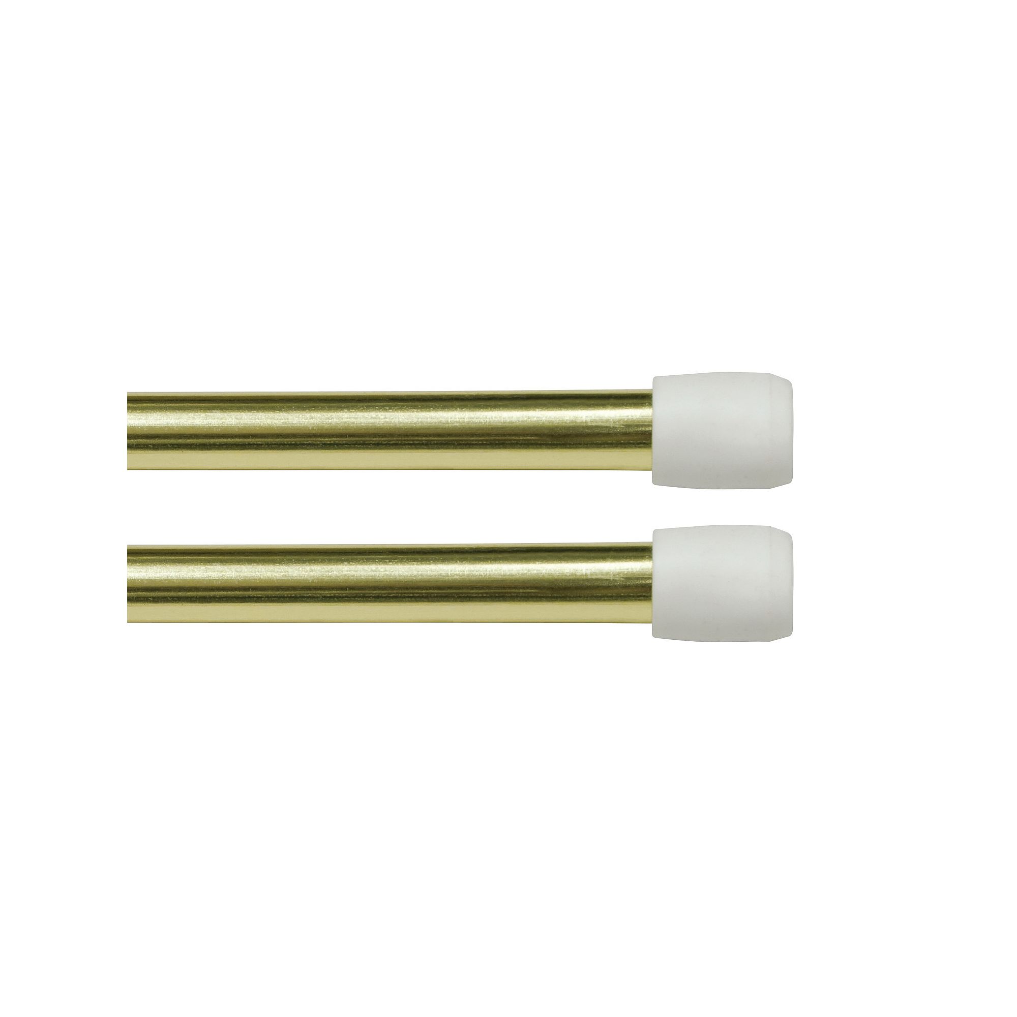 Kenney® Fast Fit™ No Tools 7/16 Spring Tension Rod Set, Brass