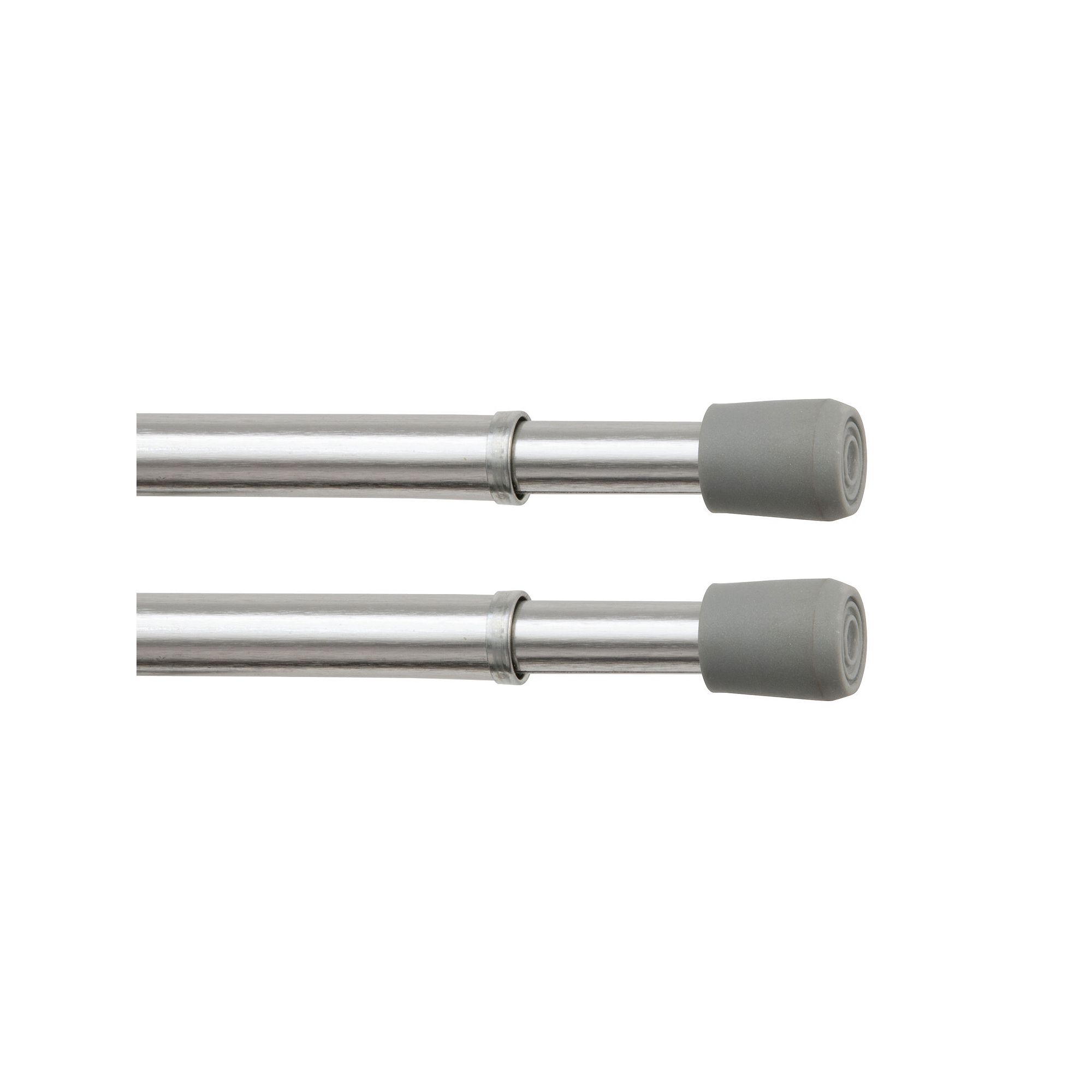 Kenney® Fast Fit™ No Tools 7/16 Spring Tension Rod Set, Grey