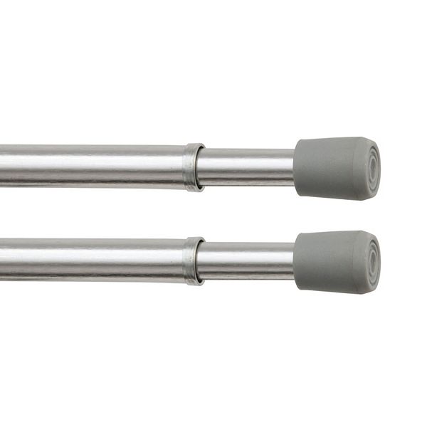 Kenney® Fast Fit™ No Tools 7/16" Spring Tension Rod Set - Chrome (18-28")