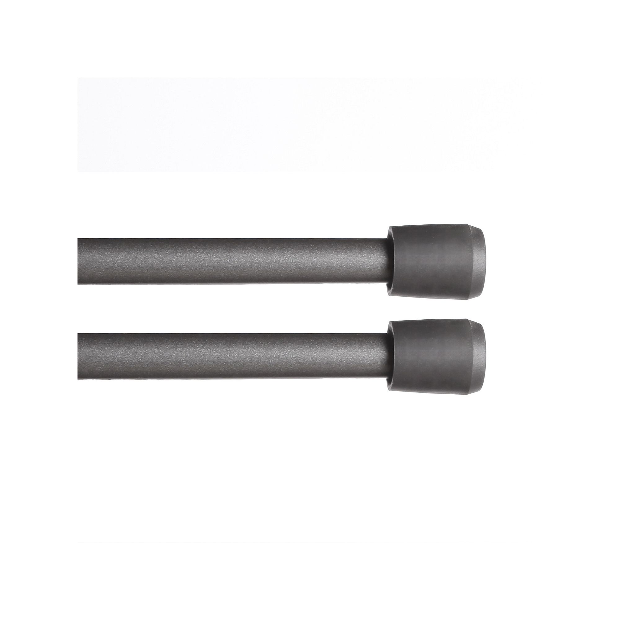Kenney® Fast Fit™ No Tools 7/16 Spring Tension Rod Set, Gun Grey