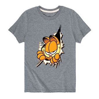 Boys 8-20 Garfield Peeking Out Tee