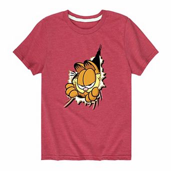 Boys 8-20 Garfield Peeking Out Tee