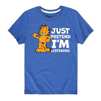 Boys 8-20 Garfield Pretend Im Listening Tee