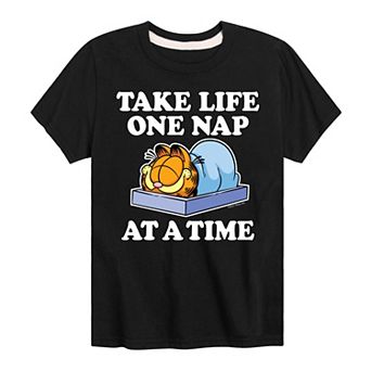 Boys 8-20 Garfield Take Life One Nap Tee