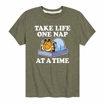 Boys 8-20 Garfield Take Life One Nap Tee