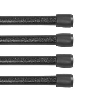 Kenney® Fast Fit™ No Tools 7/16" Spring Tension Rod 4-pack Set