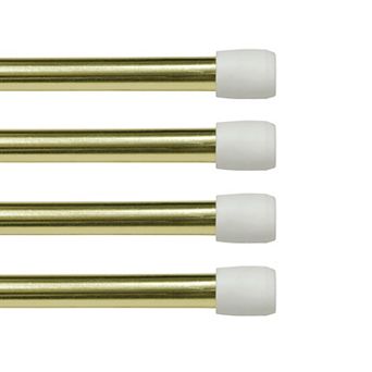 Kenney® Fast Fit™ No Tools 7/16" Spring Tension Rod 4-pack Set