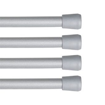 Kenney® Fast Fit™ No Tools 7/16" Spring Tension Rod 4-pack Set