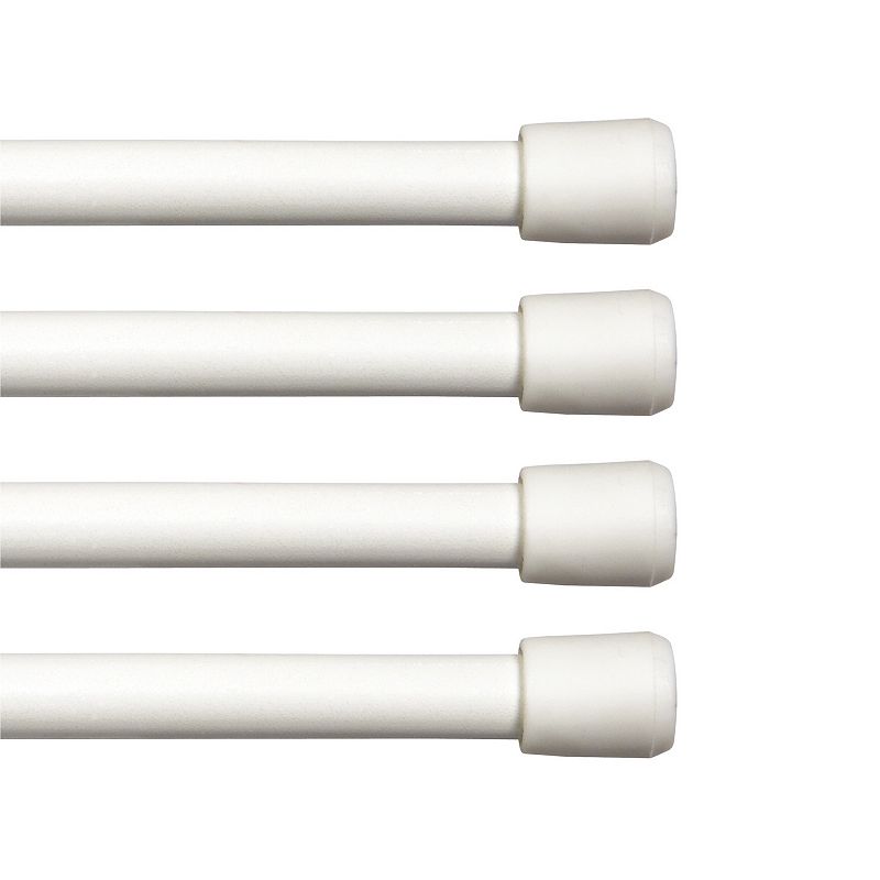 Kenney Fast Fit No Tools 7/16  Spring Tension Rod  4-Pack 28-48  - White