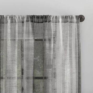 Archaeo Shibori Stripe Linen Blend Window Curtain