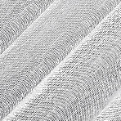 Archaeo Burlap Weave Linen Blend Tab Top Single Curtain Panel