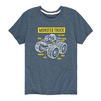 Boys 8-20 Monster Truck Parts Tee