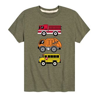 Boys 8-20 Truck Types Tee