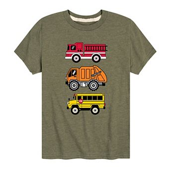 Boys 8-20 Truck Types Tee