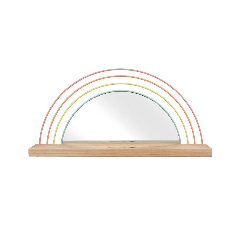 The Big One Rainbow Mirror Wall Shelf, Multicolor
