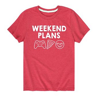 Boys 8-20 Weekend Plans Tee