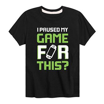 Boys 8-20 Paused My Game Tee