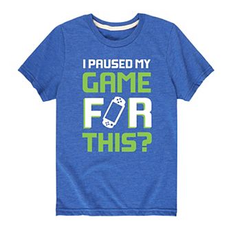 Boys 8-20 Paused My Game Tee