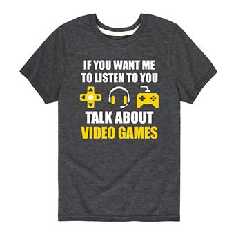 Boys 8-20 Talk About Video Games Tee