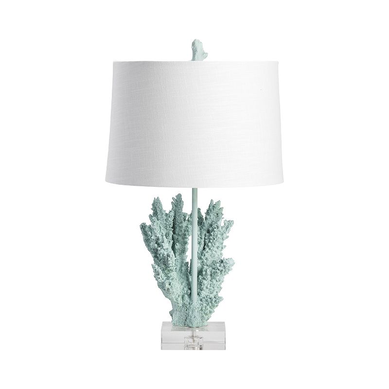 Faux Coral Table Lamp, Blue