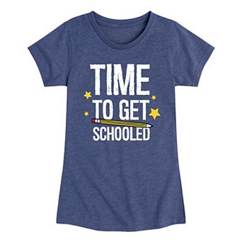 Girls 7-16 Time To Get Schooled Tee