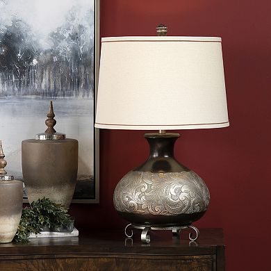 Silver Finish Canyon Table Lamp