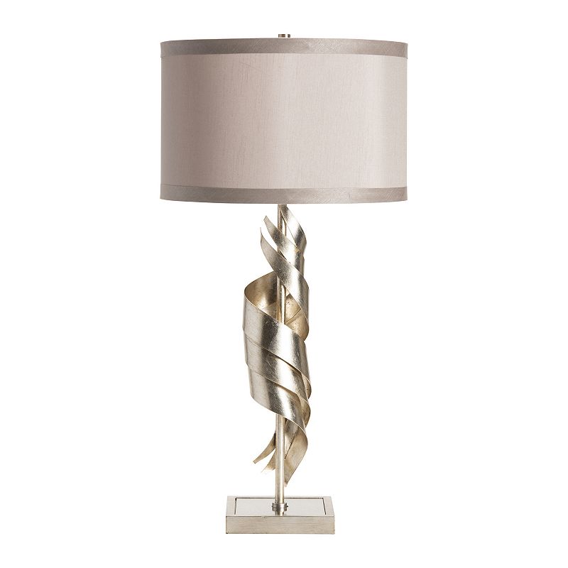 Thea Faux Gilded Table Lamp, Grey