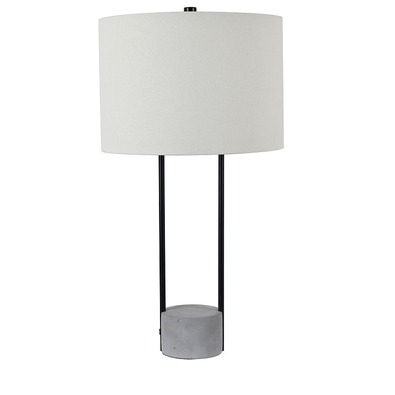 Boone Cement Disk Table Lamp, Grey