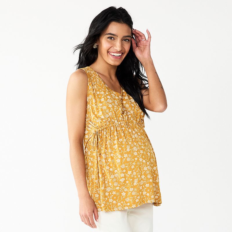 Maternity Sonoma Goods For Life Knot Side Babydoll Top, Womens, Size: XS-M