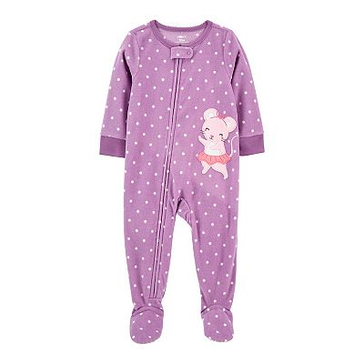 Toddler Girl Carter's Mouse Fleece Footed Pajamas