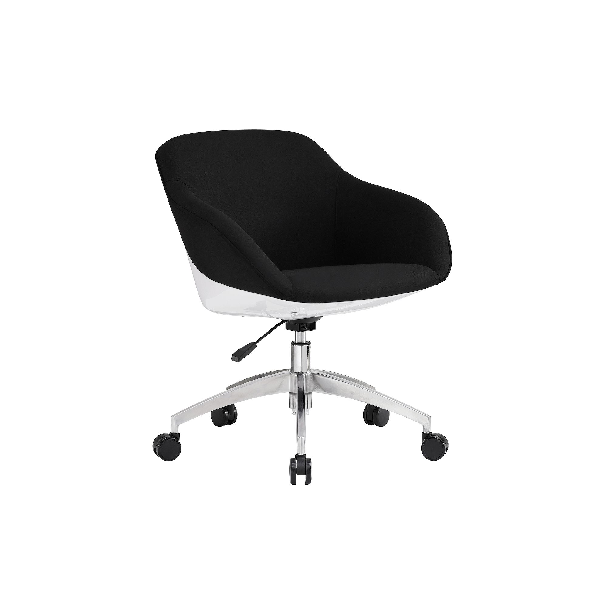 Techni Mobili Upholstered Task Desk Chair, Black