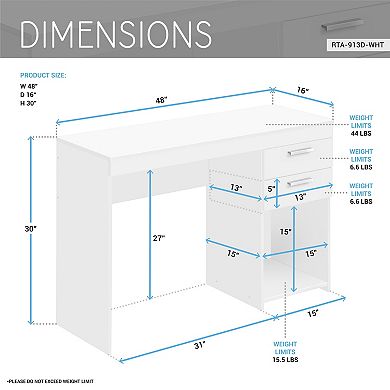 Techni Mobili Office Workstation Computer Desk