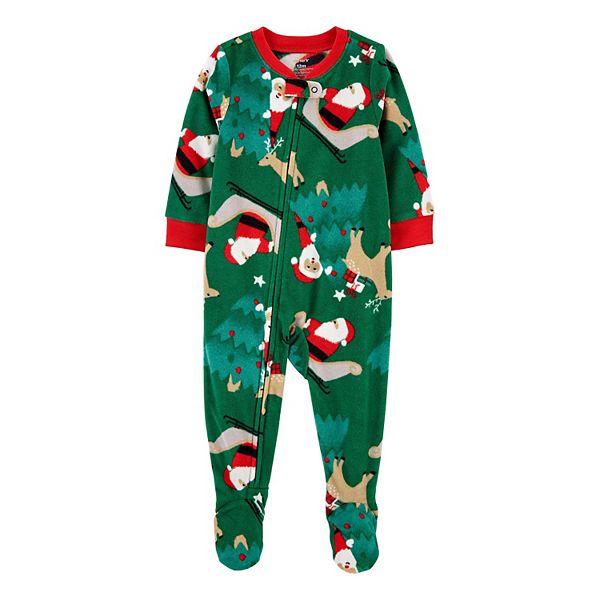 Baby Carter's Santa Fleece Footed Pajamas