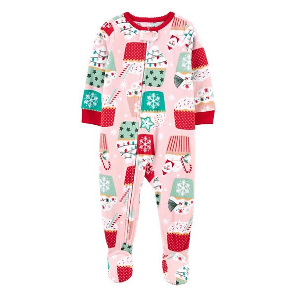 Toddler Girl Carter's Cupcakes Fleece Footed Pajamas