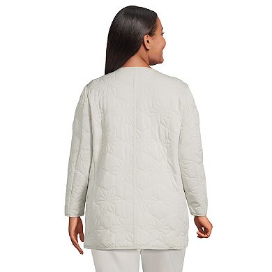 Plus Size Lands' End Insulated Cotton Long Jacket