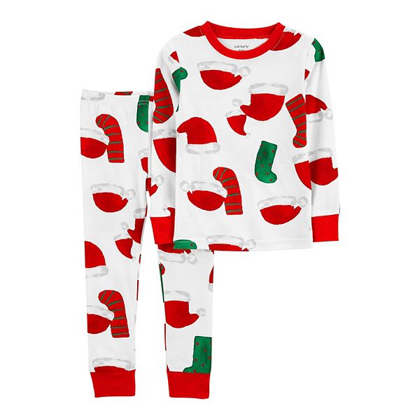 Toddler Carter's 2-Piece Santa Hats & Stocking Pajama Set