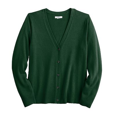 Women's Croft & Barrow® Extra Soft V-Neck Cardigan