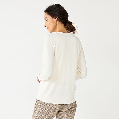 Women's Croft & Barrow® Extra Soft V-Neck Cardigan