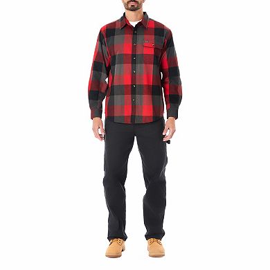 Men's Smith's Workwear Relaxed-Fit Buffalo Plaid Flannel Button-Down Shirt