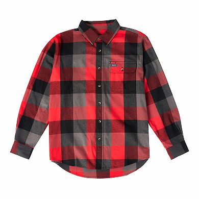 Men's Smith's Workwear Relaxed-Fit Buffalo Plaid Flannel Button-Down Shirt