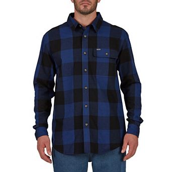 Men's Smith's Workwear Relaxed-Fit Buffalo Plaid Flannel Button-Down Shirt