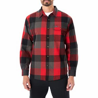 Men's Smith's Workwear Relaxed-Fit Buffalo Plaid Flannel Button-Down Shirt