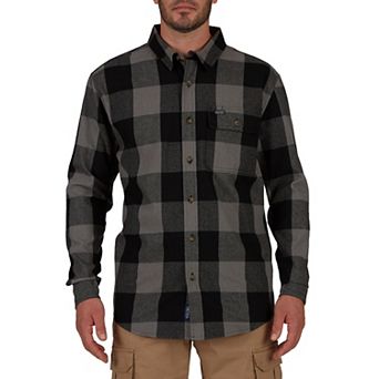 Men's Smith's Workwear Relaxed-Fit Buffalo Plaid Flannel Button-Down Shirt